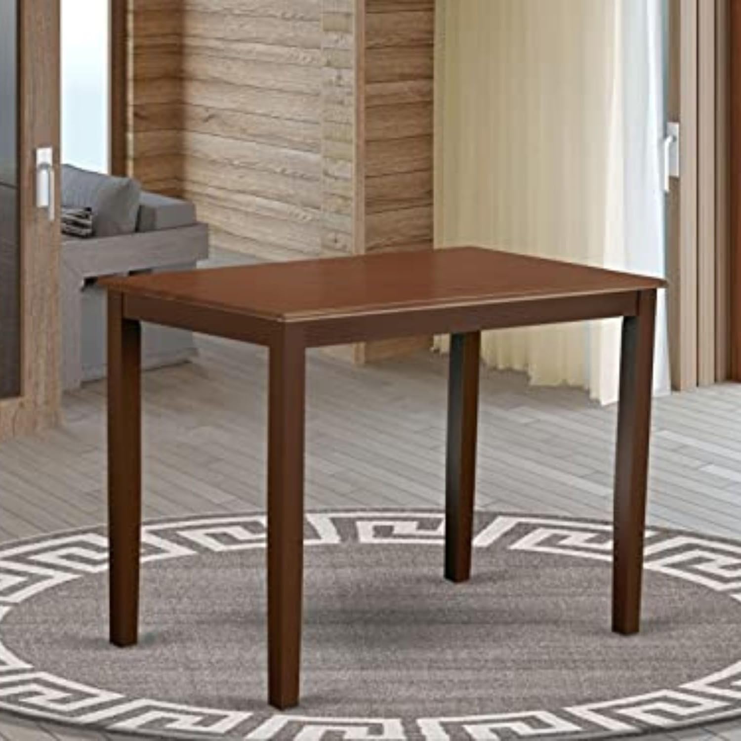 Rectangle Counter Height Dining Table, 30x48 Inch, Mahogany - Image 2