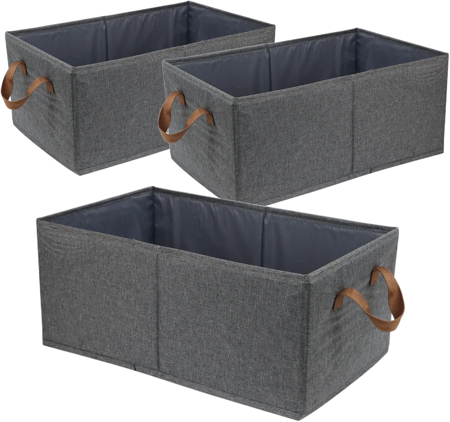 Large-capacity, flip-top, foldable storage bins for clothing, bedding, and toys